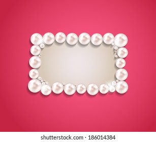 Beauty Pearl Frame Background Vector illustration