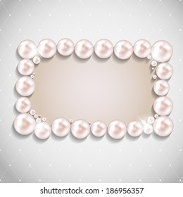 Beauty Pearl Frame Background Vector illustration