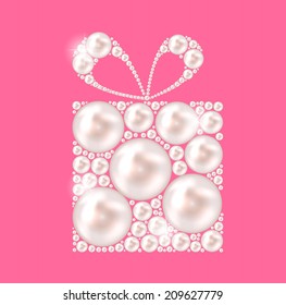 Beauty Pearl Gift Background Vector illustration