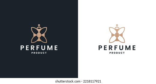 Beauty Perfume Bottle Logo Design Combine With Flower