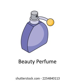Beauty Perfume Vector Isometric Filled Outline icon for your digital or print projects.