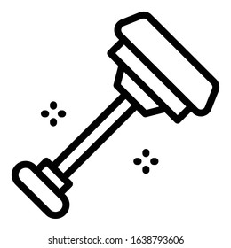 Beauty piercing icon. Outline beauty piercing vector icon for web design isolated on white background