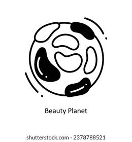 Beauty Planet doodle Icon Design illustration. Space Symbol on White background EPS 10 File