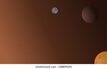 Beauty of planet space and star