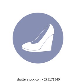 Beauty platform shoes fashion pictogram icon set, collection for design presentation in vector