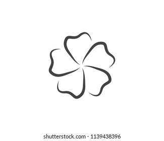 Beauty plumeria icon flowers design illustration Template