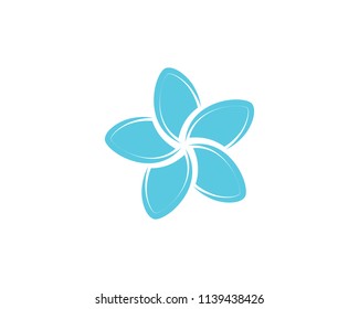 Beauty plumeria icon flowers design illustration Template