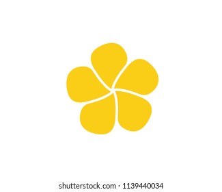 Beauty plumeria icon flowers design illustration Template