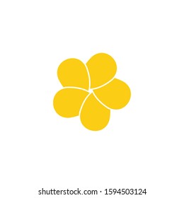 Beauty plumeria icon flowers design illustration Template