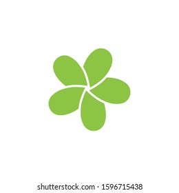 Beauty plumeria icon flowers design illustration Template