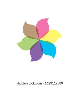 Beauty plumeria icon flowers design illustration Template