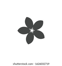 Beauty plumeria icon flowers design illustration Template