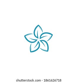 Beauty plumeria icon flowers design illustration Template