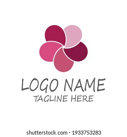 Beauty plumeria icon flowers design illustration Template