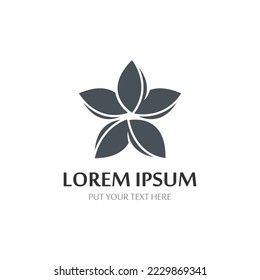 Beauty plumeria icon flowers design illustration Template