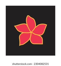 Beauty plumeria icon flowers design illustration symbol
