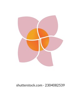 Beauty plumeria icon flowers design illustration symbol