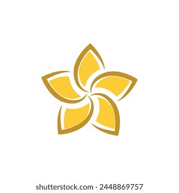 Beauty plumeria icon flowers design illustration Template