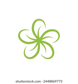 Beauty plumeria icon flowers design illustration Template