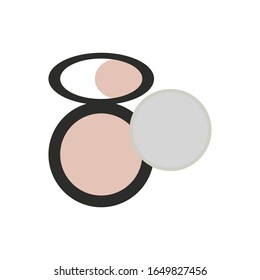 Beauty powder icon which is part of the beauty and cosmetics icon. Beauty powder icon in open condition. Logo of makeup and cosmetic equipment in vector form.