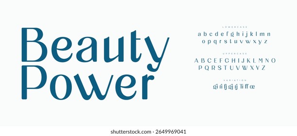 Beauty Power Creative modern technology alphabet fonts. Abstract typography urban sport, techno , fashion, digital, future creative logo font.