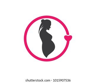 beauty pregnant women vector icon template