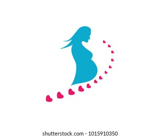 beauty pregnant women vector icon template