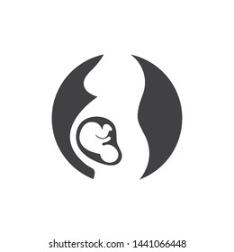beauty pregnant women vector icon template