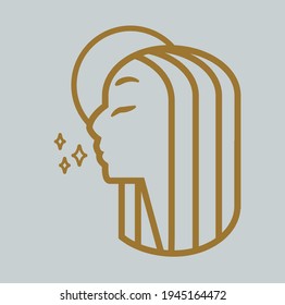 beauty pretty woman abstract delicate logo