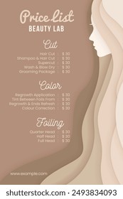 Beauty Price List Template Design