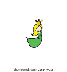 beauty princess vector type icon