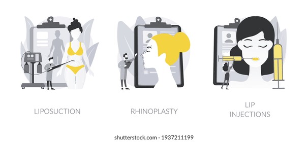 Beauty procedures abstract concept vector illustrations.