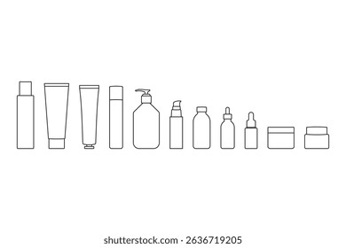 beauty product collection icon illustrations