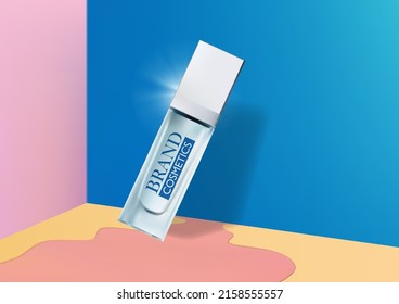 Beauty Product cosmetic on abstract background . Realistic vector illustration 