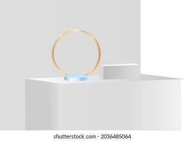 Beauty product display background vector