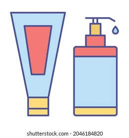 Producto de belleza Rellenar dentro del icono vector que puede fácilmente modificar o editar 