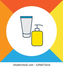 Beauty product icon colored line symbol. Premium quality isolated cosmetology element in trendy style.