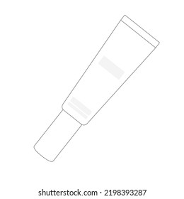 Beauty product packaging design. White bottle vector for Cosmetic, beauty, spa, cream, lotion, shampoo. Cosmetic package. shower cream bottle icon vector illustration, bottle outline, Flat icon, web