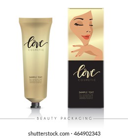 Beauty Product Packaging Template : Vector Illustration