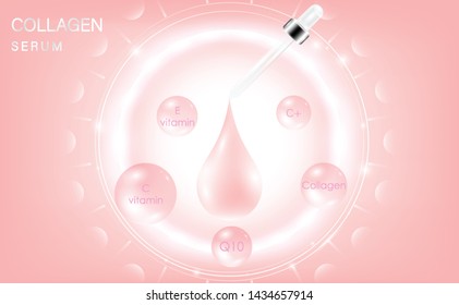 Beauty product, white cosmetic container with pink advertising background ready to use