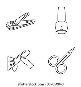 Beauty products vector icons