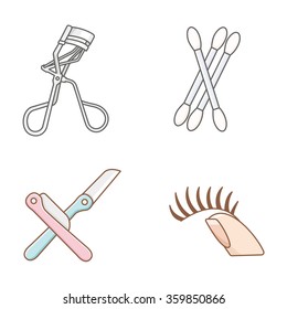 Beauty products vector icons