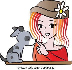 beauty and a puppy