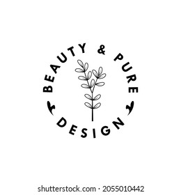 Beauty and pure logo design template