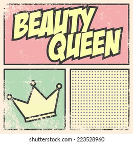 beauty queen background, illustration in vector format