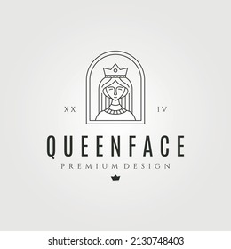 diseño de ilustraciones de líneas vectoriales de la reina de belleza