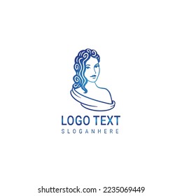 Beauty queen logo design template. Vector illustration