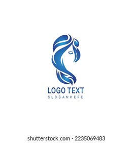 Beauty queen logo design template. Vector illustration