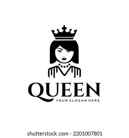 Beauty Queen Logo Design Vector Stock Vector (Royalty Free) 2201007801 ...