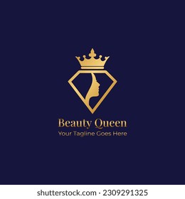 Beauty Queen Logo Graphic Vector Design for salon, Skincare, Spa logo